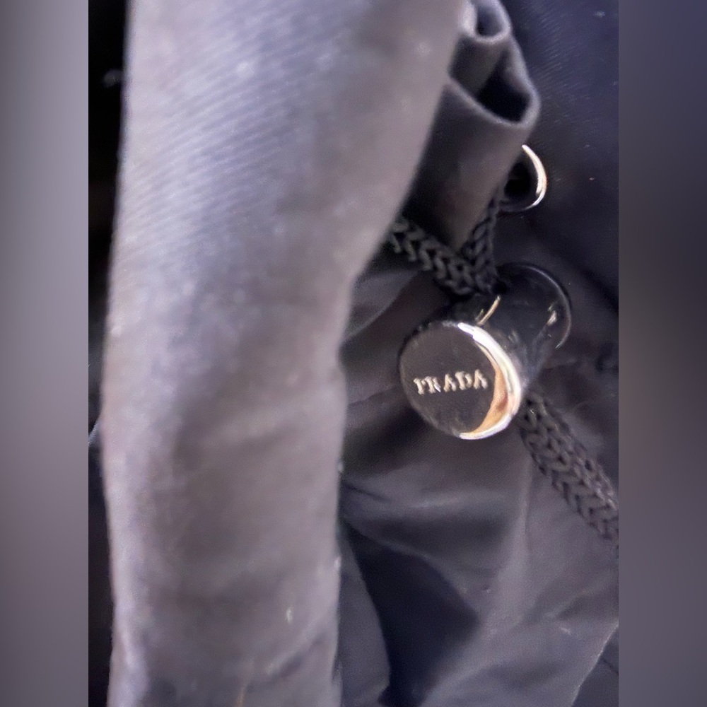 Prada Black Nylon Drawstring Adjustable Strap Bac… - image 6
